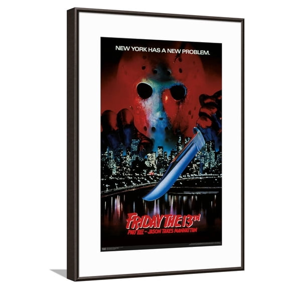 Friday The 13th Part VIII: Jason Takes Manhattan - One Sheet Canvas Wall Poster, 14.725" x 22.375"