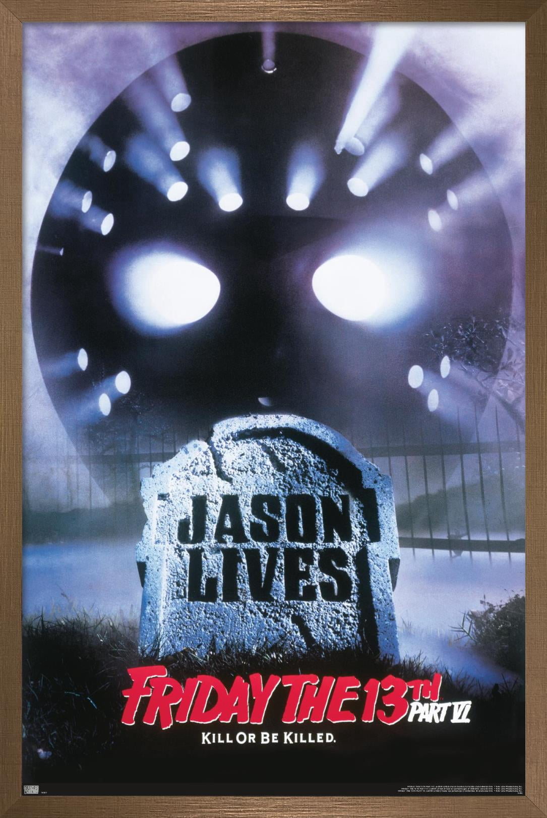 Friday The 13th Part Vi: Jason Lives - One Sheet Wall Poster, 14.725" x 22.375", Framed