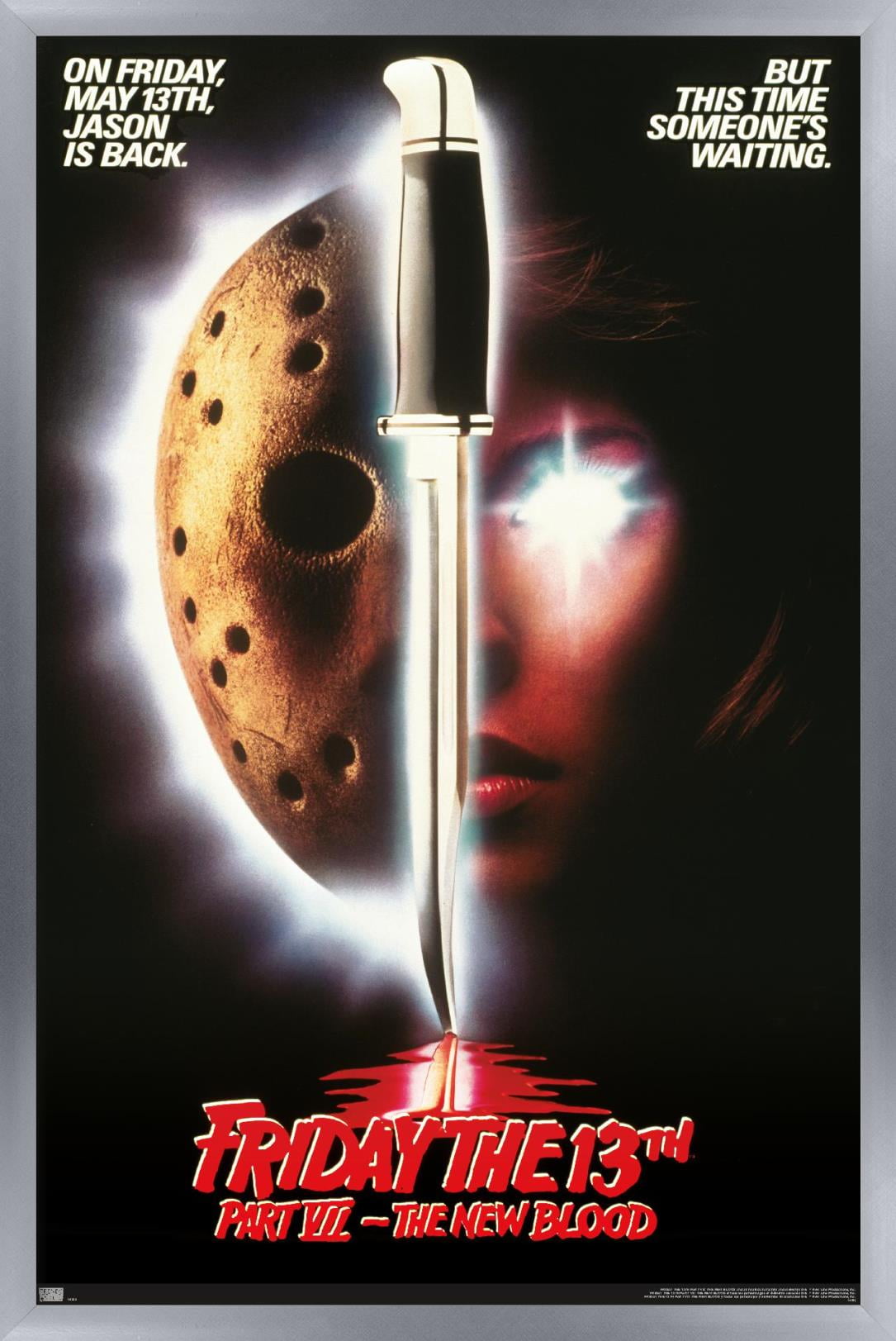 Friday The 13th Part ViI: The New Blood - One Sheet Wall Poster, 22.375" x 34", Framed