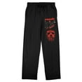thumbnail image 1 of Friday The 13th Red Splatter Jason Mask Men's Black Sleep Pajama Pants-3XL, 1 of 5
