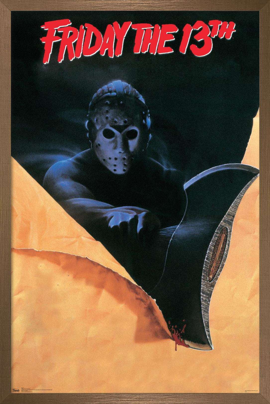Friday The 13th - Slasher One Sheet Wall Poster, 22.375" x 34", Framed