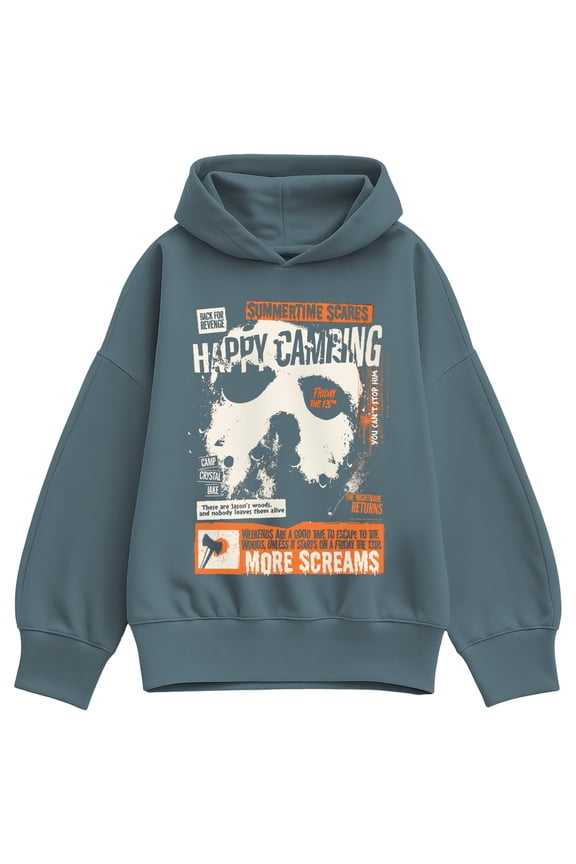 - Summertime Scares Jason - Women's Oversized Fleece Hoodie Sweatshirt