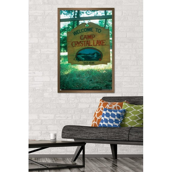 Friday The 13th - Welcome To Camp Crystal Lake Wall Poster, 22.375" x 34" Framed