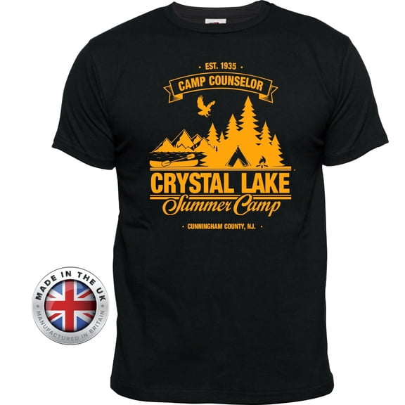 Friday The 13th tshirt Jason Crystal Lake black TShirt Mens Unisex Ladies Fit