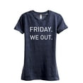 thumbnail image 1 of Friday We Out Women's Fashion Relaxed T-Shirt Tee Heather Navy X-Large, 1 of 3