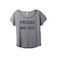 thumbnail image 1 of Friday We Out Women's Fashion Slouchy Dolman T-Shirt Tee Heather Grey X-Large, 1 of 3