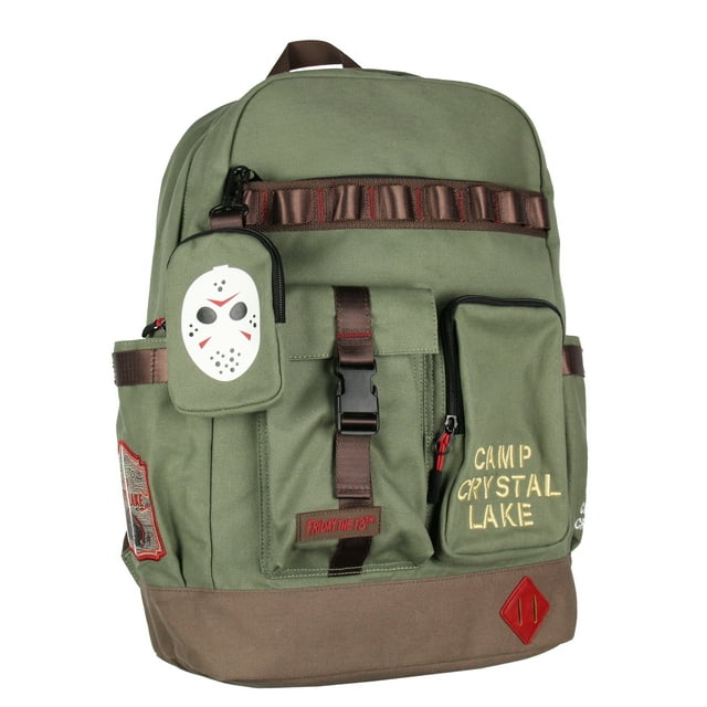 Friday the 13th Backpack Camp Crystal Lake Rugged School Travel Backpack w/ Padded Laptop Sleeve For Men Women
