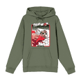 thumbnail image 1 of Friday the 13th Broken Mirror and Bloody Mask Adult Olive Long Sleeve Hoodie-XXL, 1 of 7