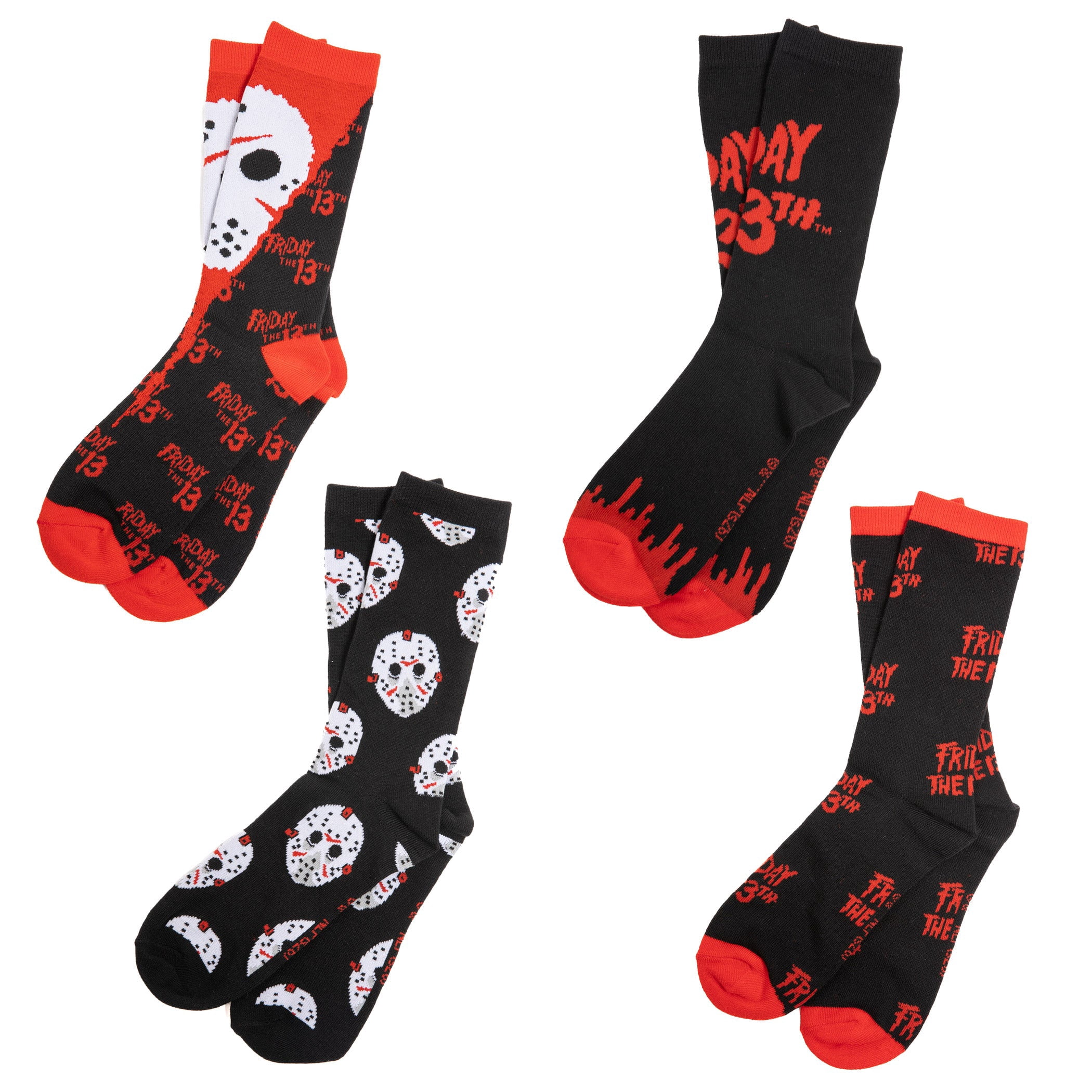 Friday the 13th Crew Socks in Blind bag which Frightening design will Your fate give you, one size fits most