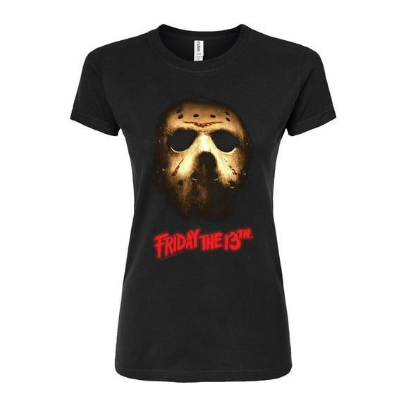 Friday the 13th - Dark Mask Fade  - Juniors Fitted Graphic T-Shirt