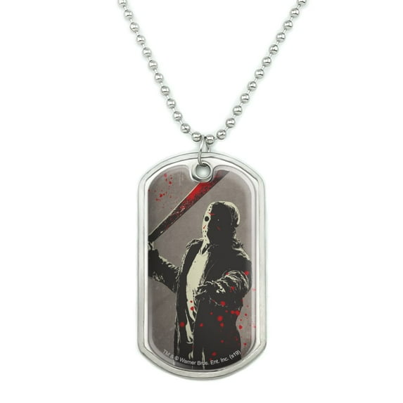 Friday the 13th Jason Character Military Dog Tag Pendant Necklace with Chain