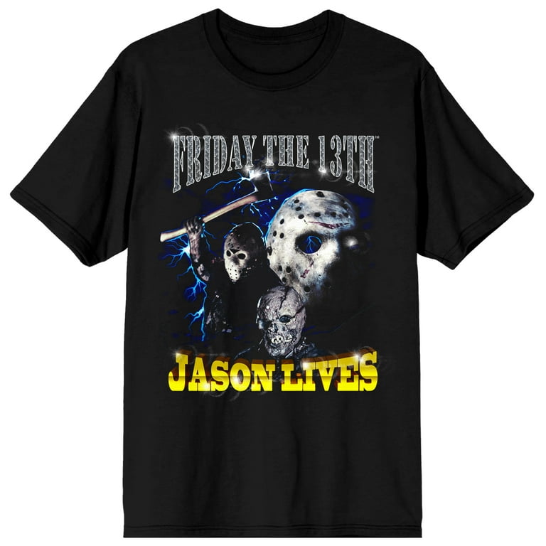 Friday the 13th Jason Lives Classic Horror Movie Mens Black
