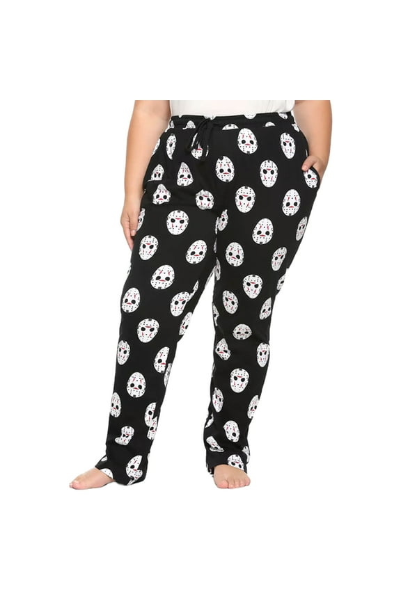 Friday the 13th Jason Mask Men's Lounge Pants - (Size: Large 36-38)