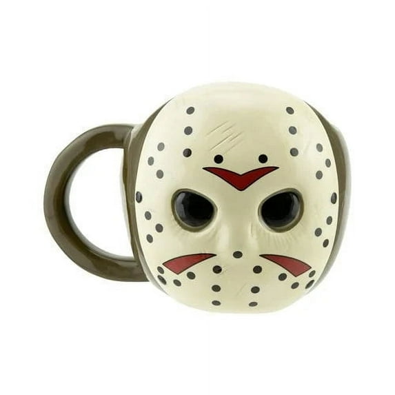 Friday the 13th Shaped Mug - Officially Licensed Jason Voorhees Mask, Halloween Decor & Gift for Horror Fans 500ml (17 fl oz) - Paladone