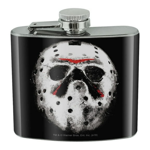 Friday the 13th Jason Mask Stainless Steel 5oz Hip Drink Kidney Flask