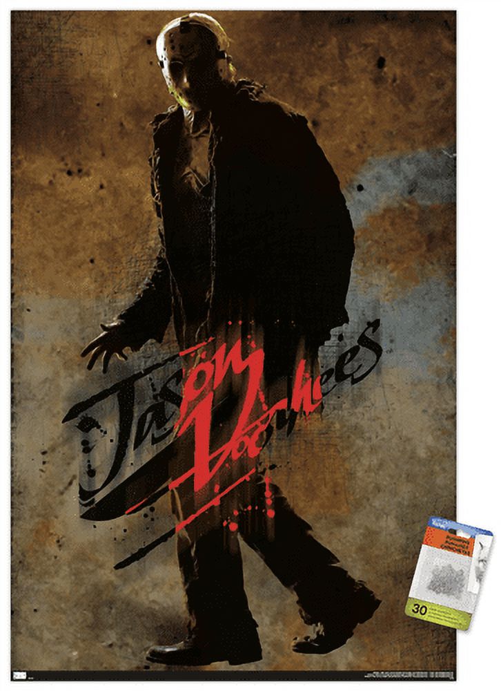 Friday the 13th - Jason Wall Poster with Pushpins, 22.375" x 34"