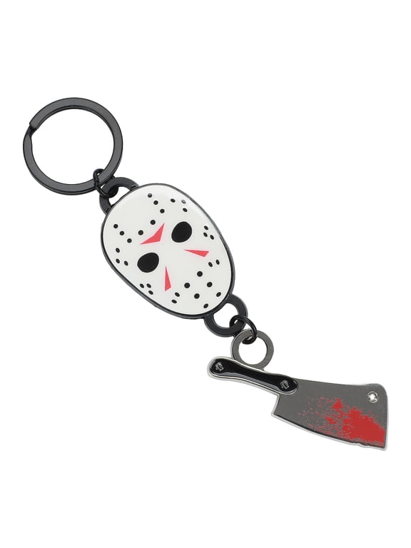 Friday the 13th Jason's Bloody Mask and Axe Zinc Alloy Keychain