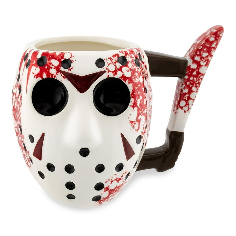 Friday the 13th Jason Mask w/ Knife 20oz Ceramic 3D Sculpted Mug