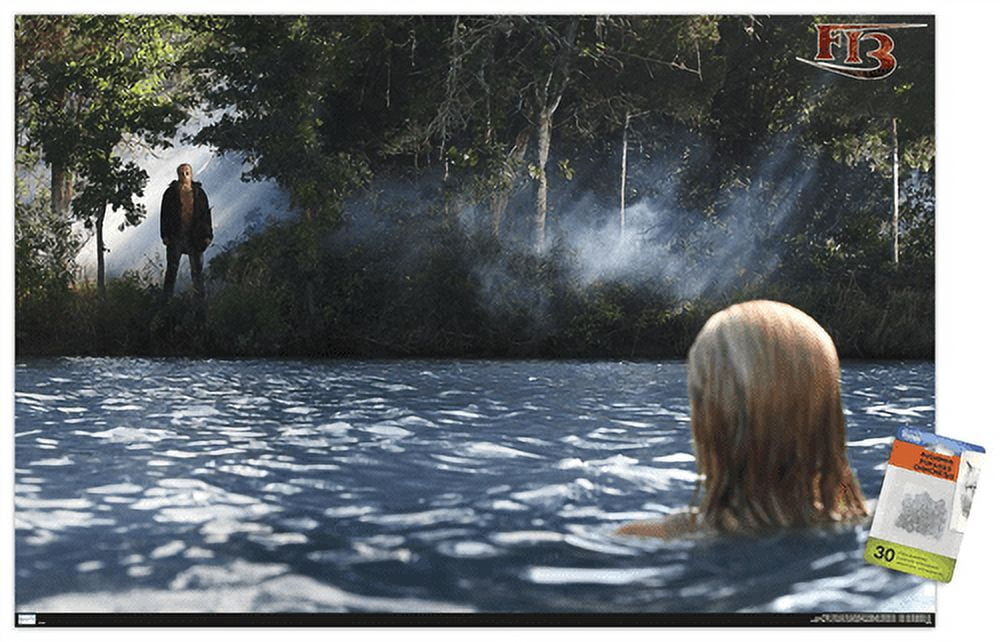 Friday the 13th - Landscape Wall Poster with Pushpins, 22.375" x 34"