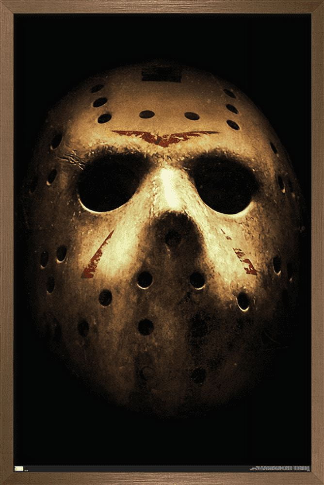 Friday the 13th - Mask Wall Poster, 22.375" x 34", Framed