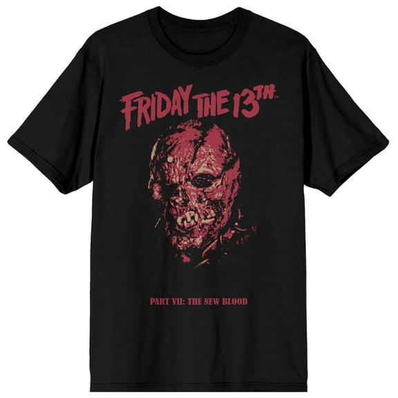 Friday the 13th New Blood Jason Unmasked Men's Black T-shirt - M