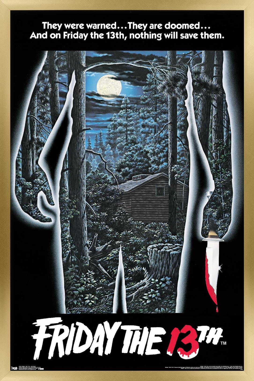 Friday the 13th - One Sheet Wall Poster, 22.375" x 34", Framed