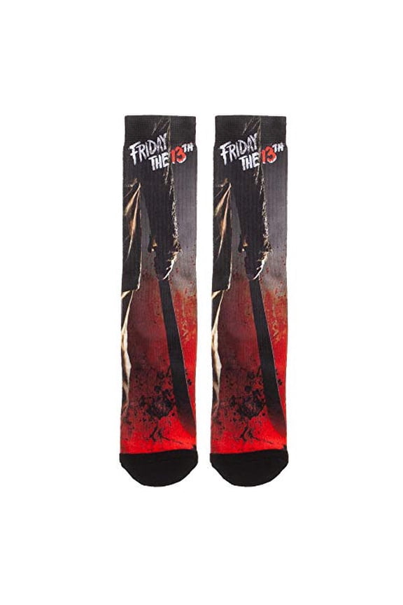 Friday The 13th Jason Machete Splatter Premium Sublimated Crew Socks