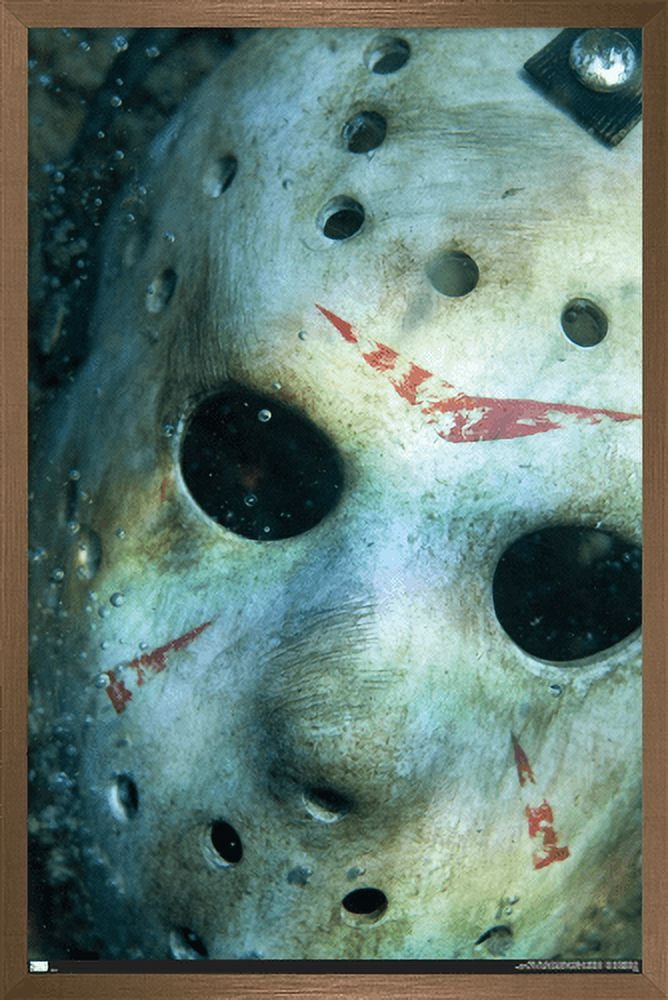 Friday the 13th - Underwater Wall Poster, 14.725" x 22.375", Framed