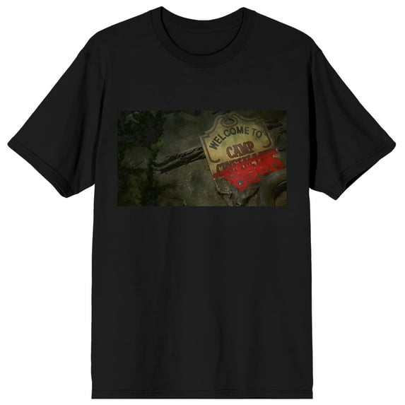 Friday the 13th Welcome to Camp Blood Men's Black Graphic Tee-XL