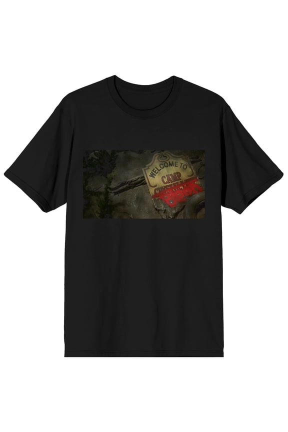 Friday the 13th Welcome to Camp Blood Men's Black Graphic Tee-XL