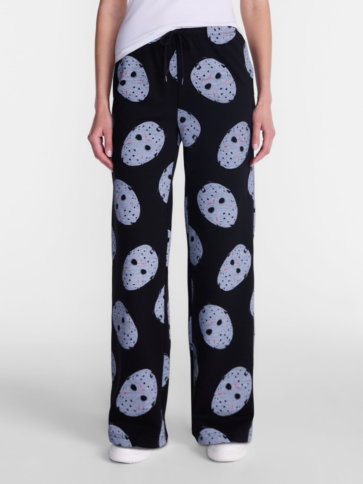 Friday the 13th Women's Fleece Halloween Wide Leg Jogger Pants, Sizes XXS-XXL