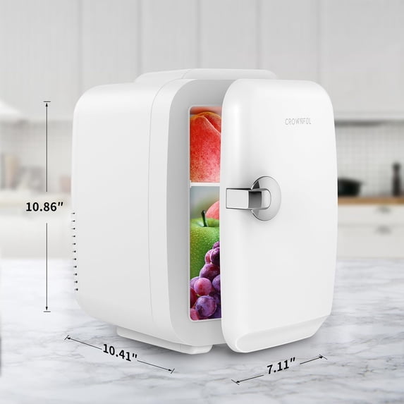 Fridge, 4 Liter Portable Cooler Warmer for Skincare Cosmetics Drinks Food, Compact with Quiet Operation