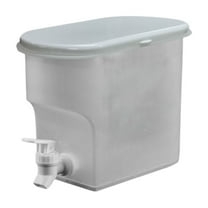 Fridge Beverage Drink Dispenser with Leak-proof Spigot, Plastic Cold Drink Juice Beverage Dispenser Jug for Party Drink, 3.5L (White)