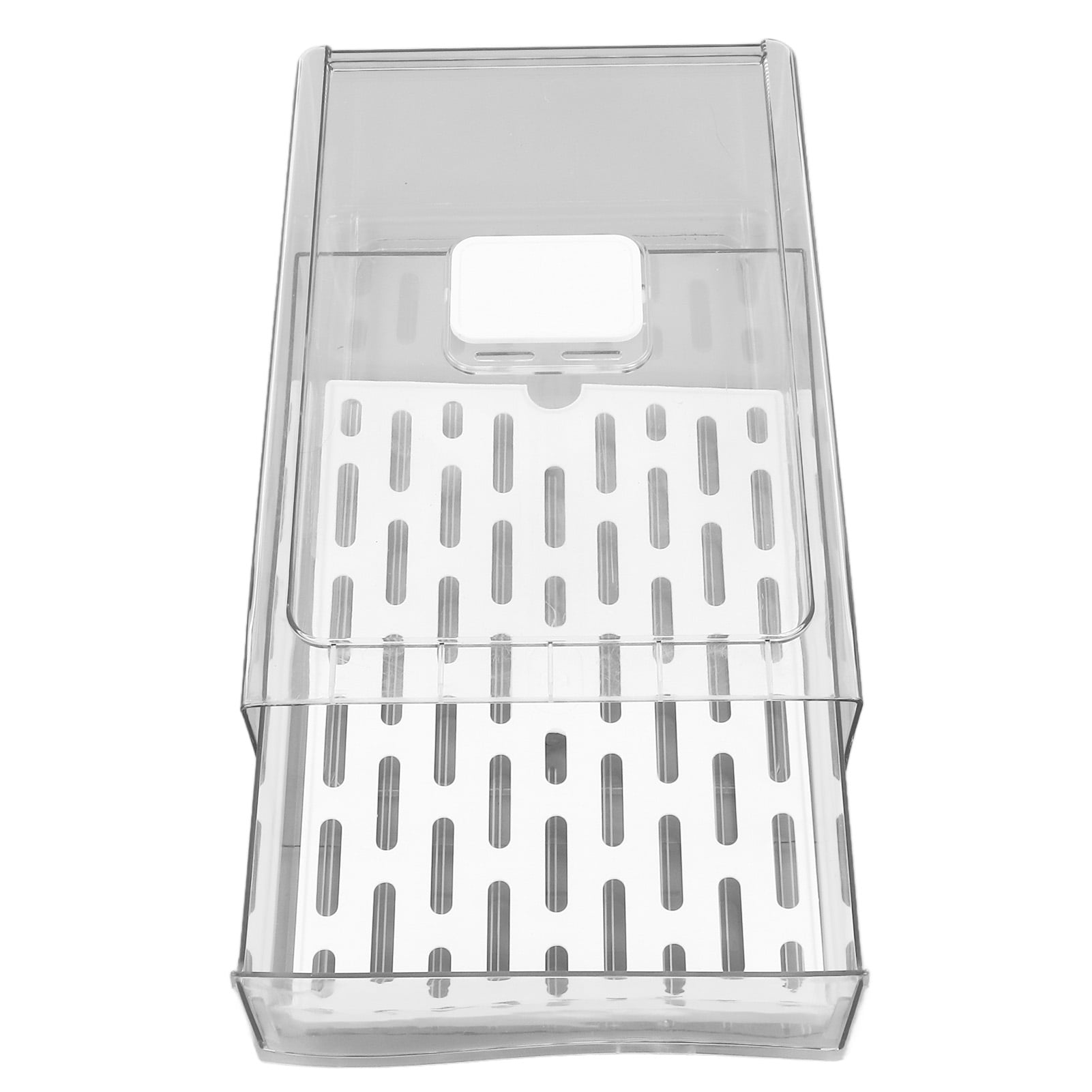 Fridge Bins, Plastic Fridge Container Box With Vents And Draining Plate
