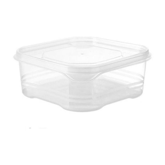 Fridge Box Holder Kitchen Clear Organiser Cupboard W/Lid Food Storage