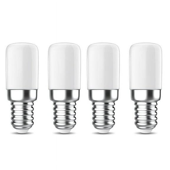 Fridge Bulb, 1.5W E14 LED Light Bulb, 150LM Cool White 3000K Energy Saving Light Bulbs, for Fridge, White PC+Metal