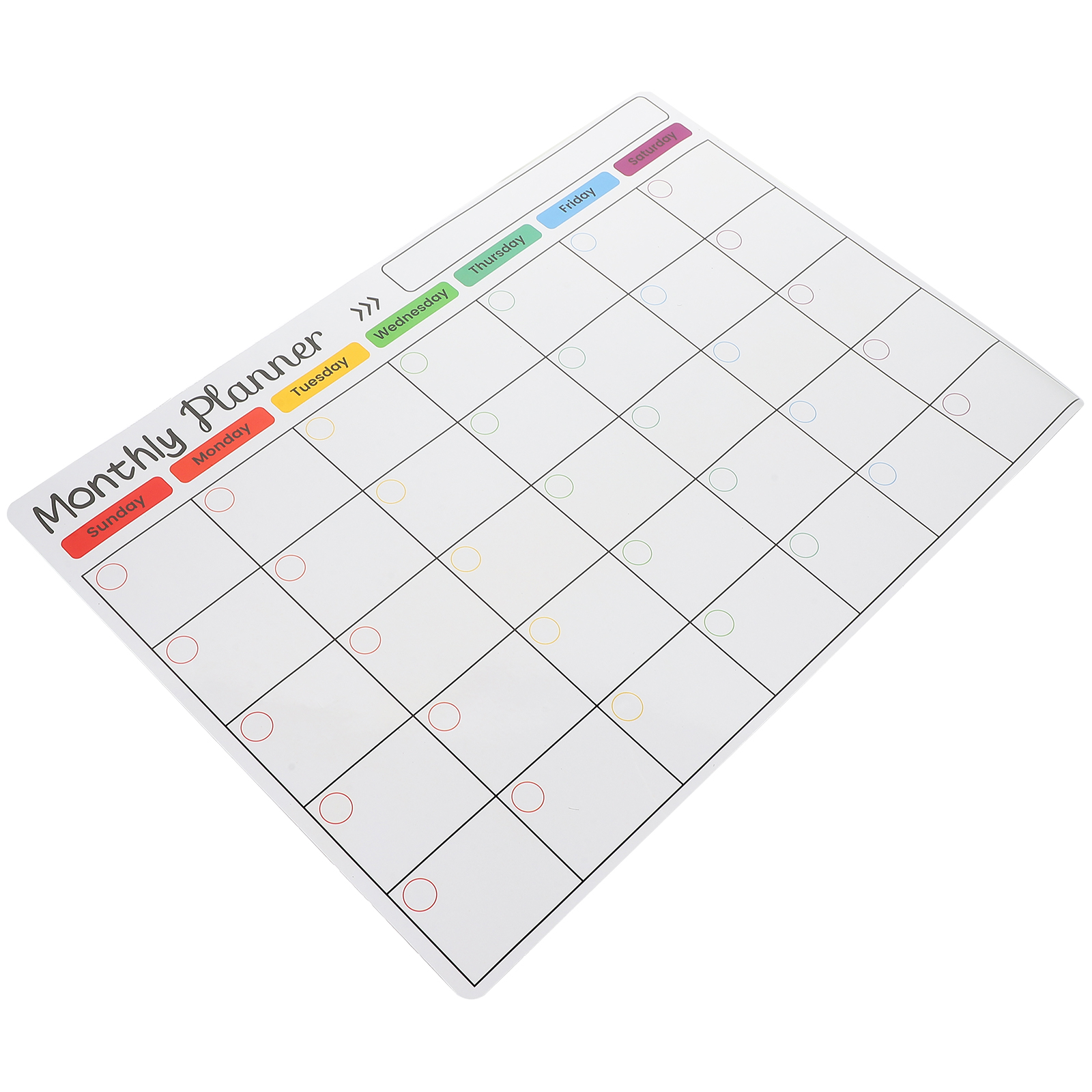 Fridge Calendar Highlighter Tapes Weekly Dry Erase Board White