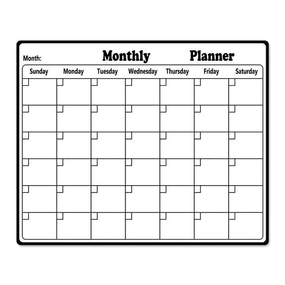 2 Pack Magnetic Dry Erase Planner Set, Fridge Monthly Weekly Note Board with Notepad