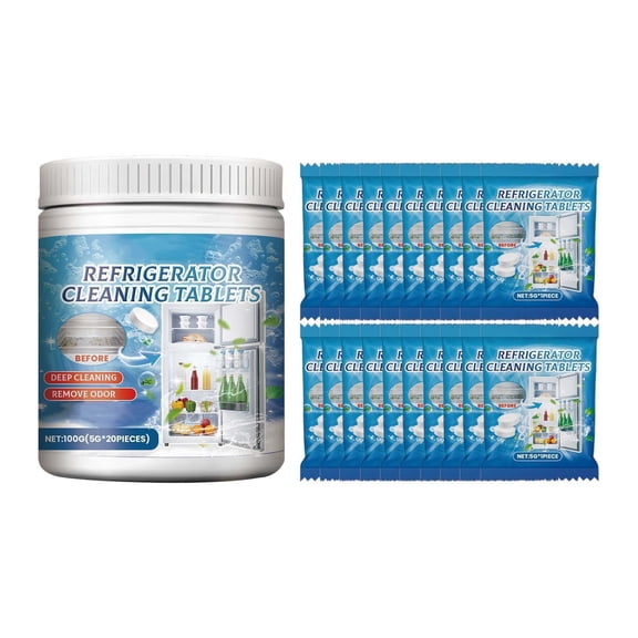 Fridge Cleaner  Cleans Inside Refrigerator for Spotless, Food-Contact Safe Surfaces | Effortlessly Lifts Sticky Messes & Dried-On Food Blue