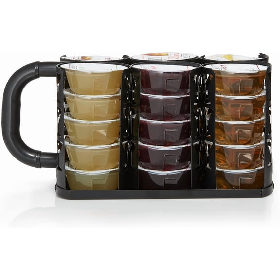 Fridge Cocktail Capsule Carrier - Portable Storage Organizer for 30 Capsules - Stainless Steel Refrigerator Rack Dispenser for Cocktail Maker Machine