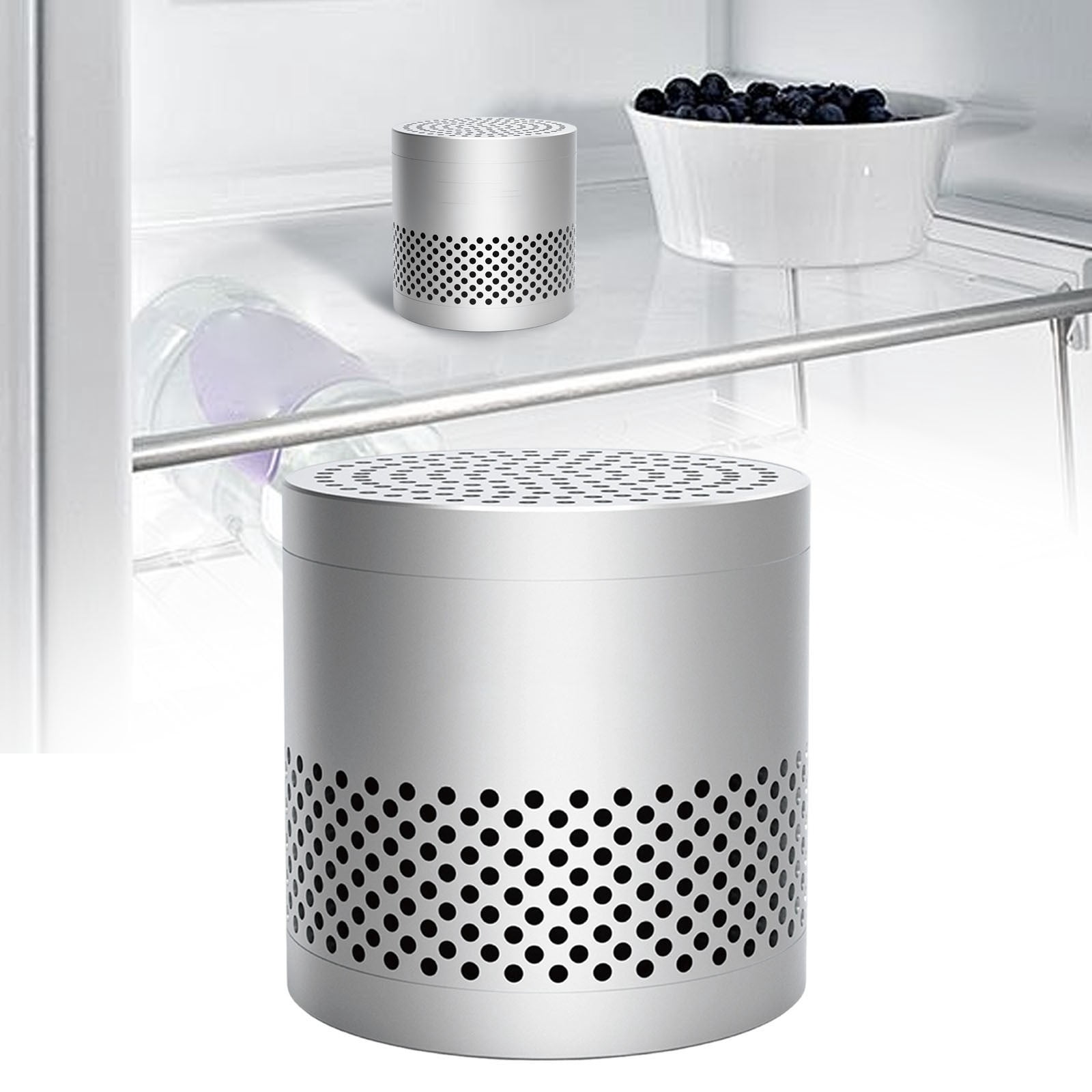 Fridge Deodorizer, NonScents Lasts for 10 Years Refrigerator Deodorizer, Odor Eliminator for Fridge & Freezer, More Effective, Silver