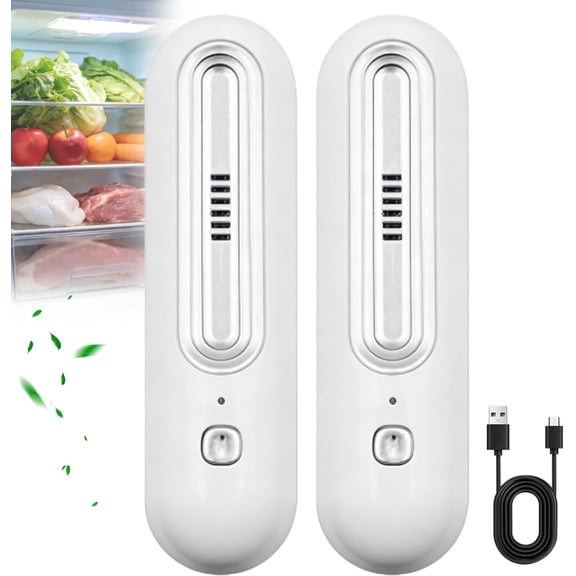 Fridge Deodorizer Odor Eliminator, Rechargeable Odor Eliminator For Fridge, Compact Cordless, No Filter Replacement, Odor Control For Kitchen, Freezer & Food Storage, Make Food Even Fresher(Q)