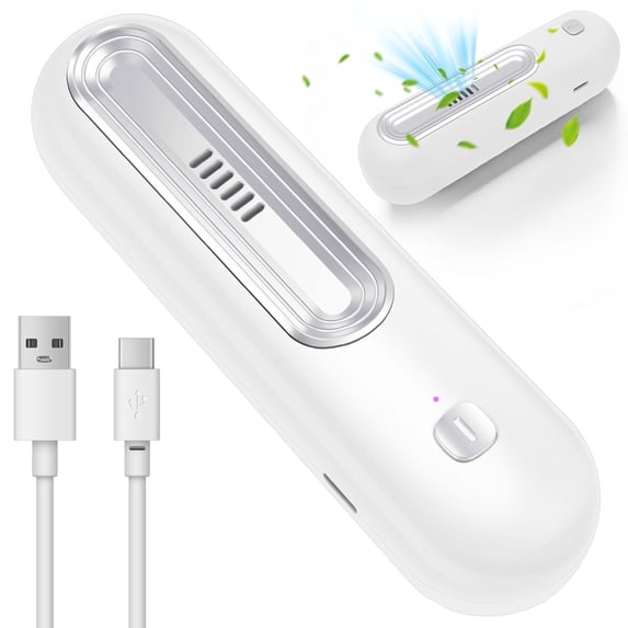 Multi-Purpose Active Oxygen Deodorizer: USB Rechargeable Filter-Free Smell Eliminator for Refrigerator, Closets, Shoe Cabinets & Cars - Extends Food Freshness & Removes Odors Permanently