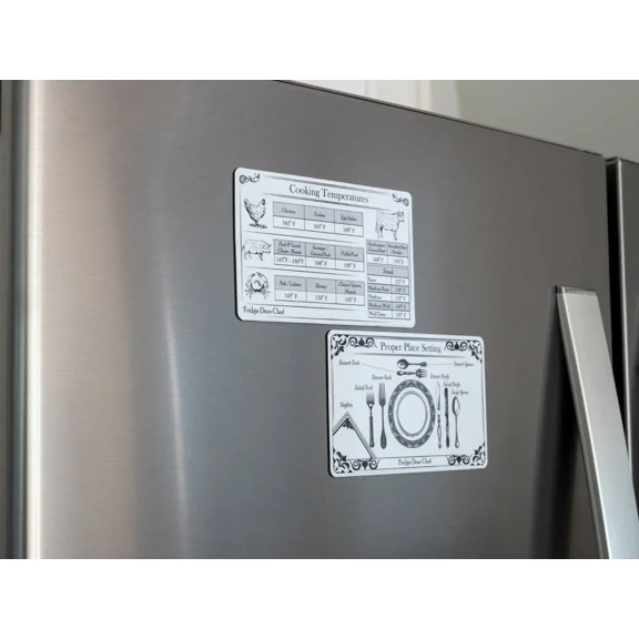 Fridge Door Chef Internal Cooking Temperature Magnet - Plus Bonus Magnet!