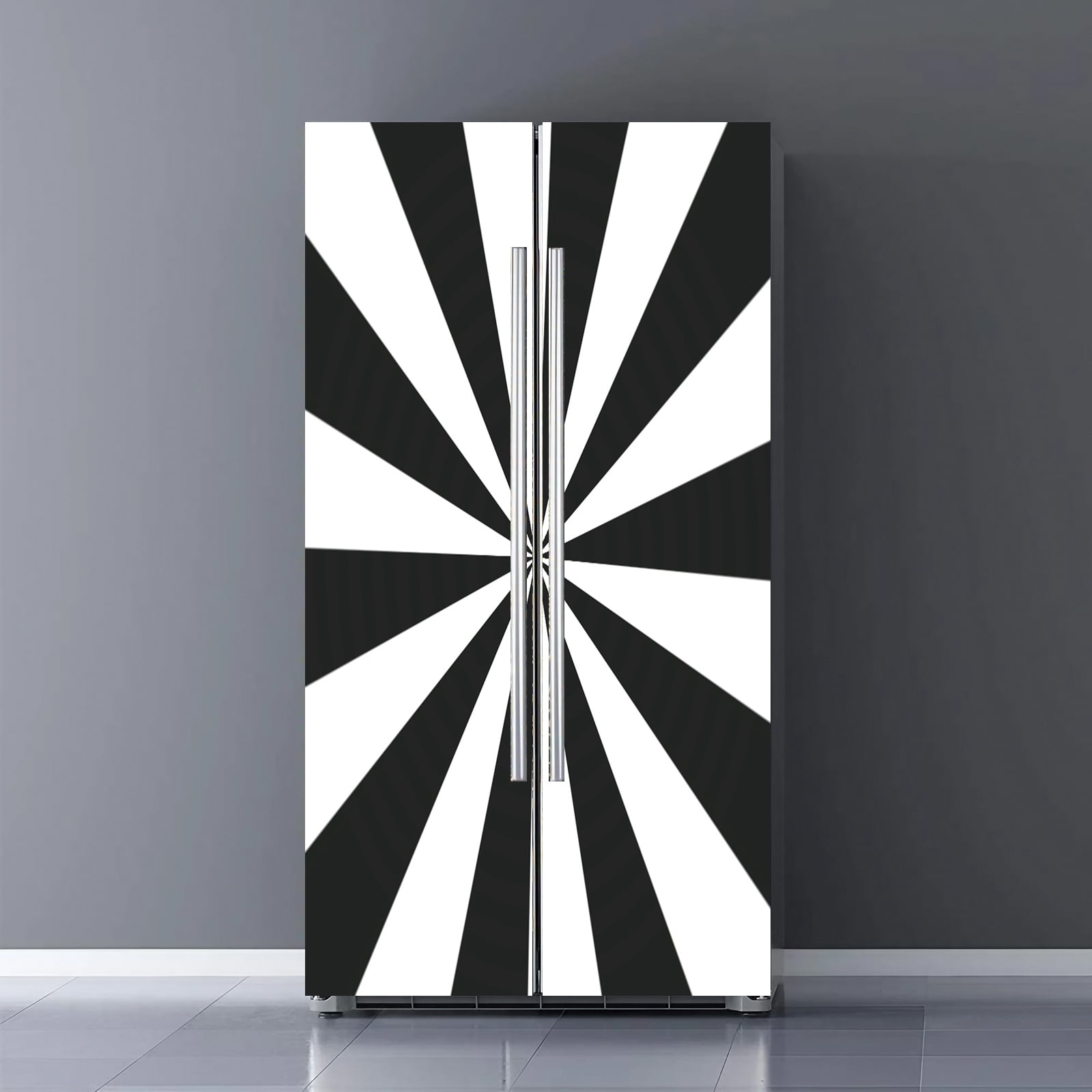 Fridge Door Wrap Vinyl Sticker Decor Front Refrigerator PVC Wallpaper ...