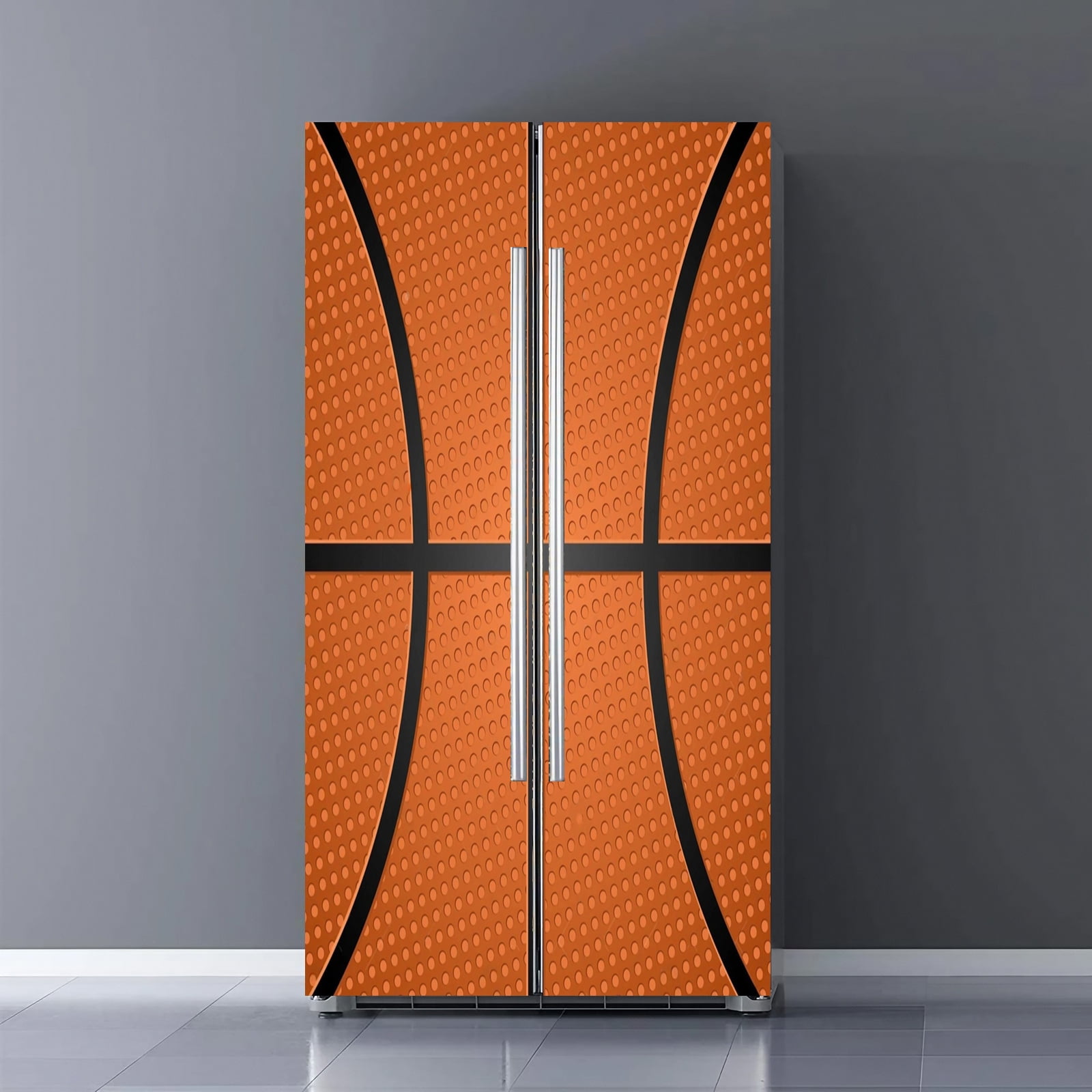 Fridge Door Wrap Vinyl Sticker Decor Front Refrigerator PVC Wallpaper ...