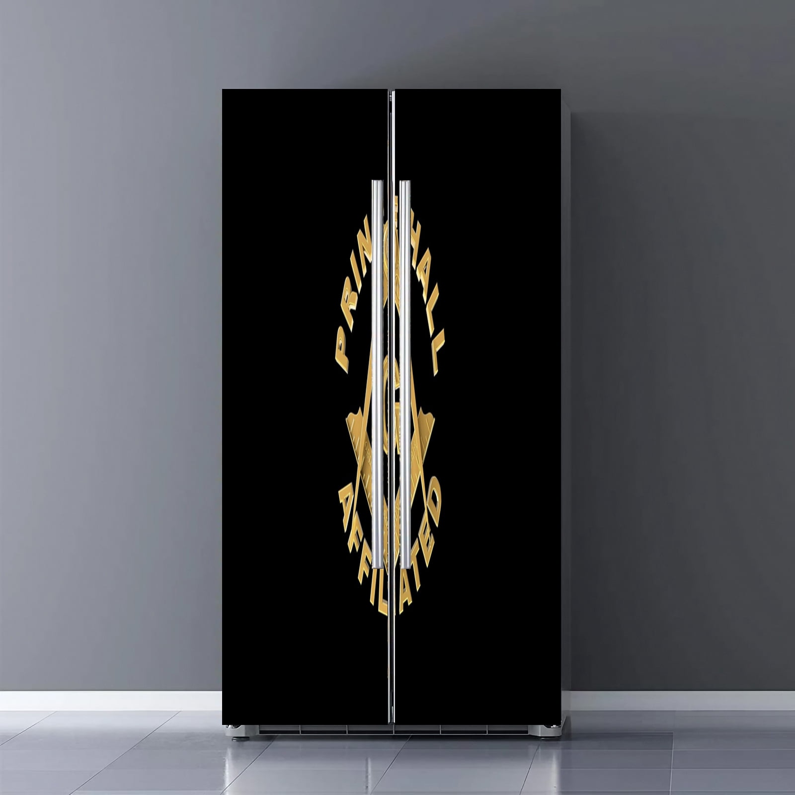 Fridge Door Wrap Vinyl Sticker Decor Front Refrigerator PVC Wallpaper ...