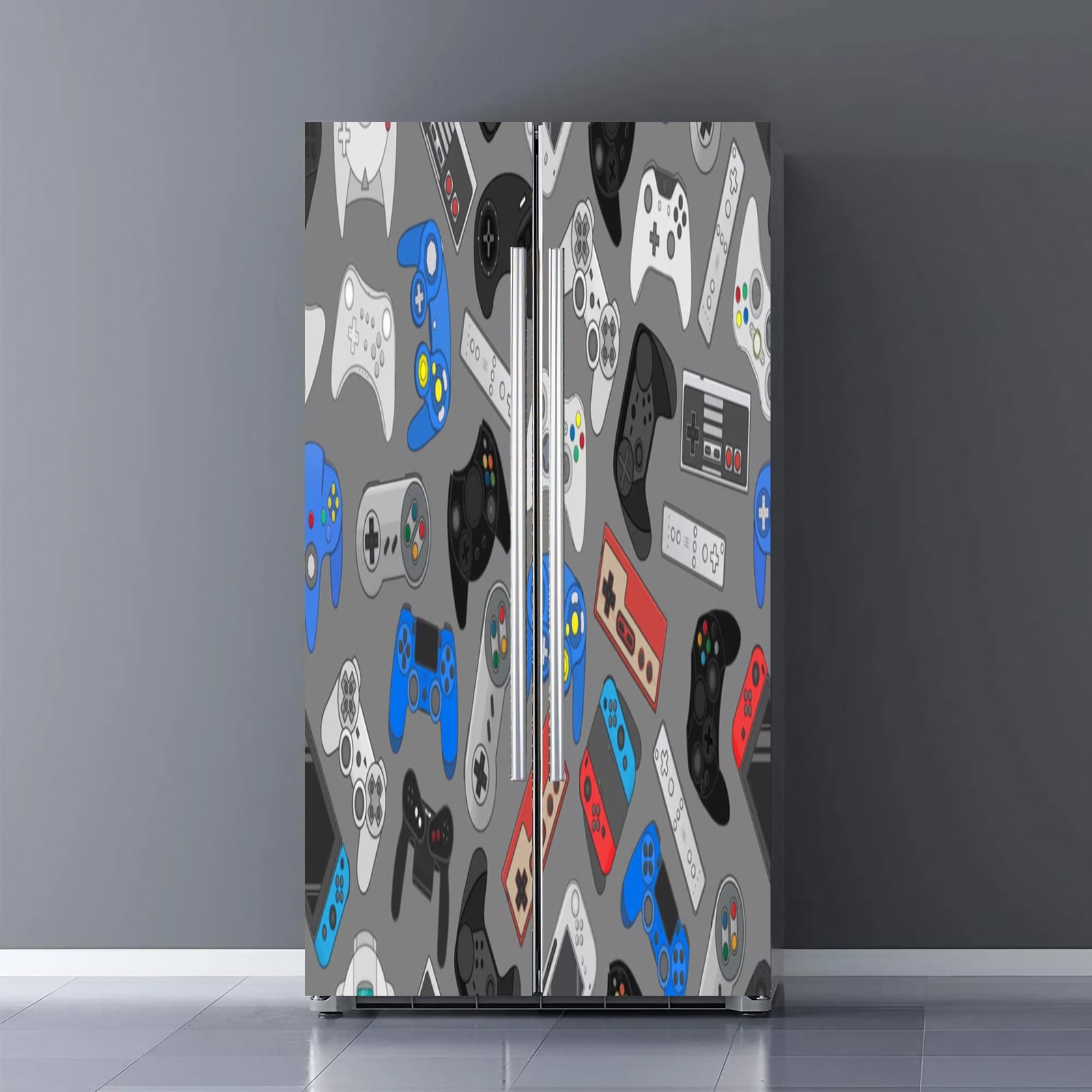 Fridge Door Wrap Vinyl Sticker Decor Front Refrigerator PVC Wallpaper ...