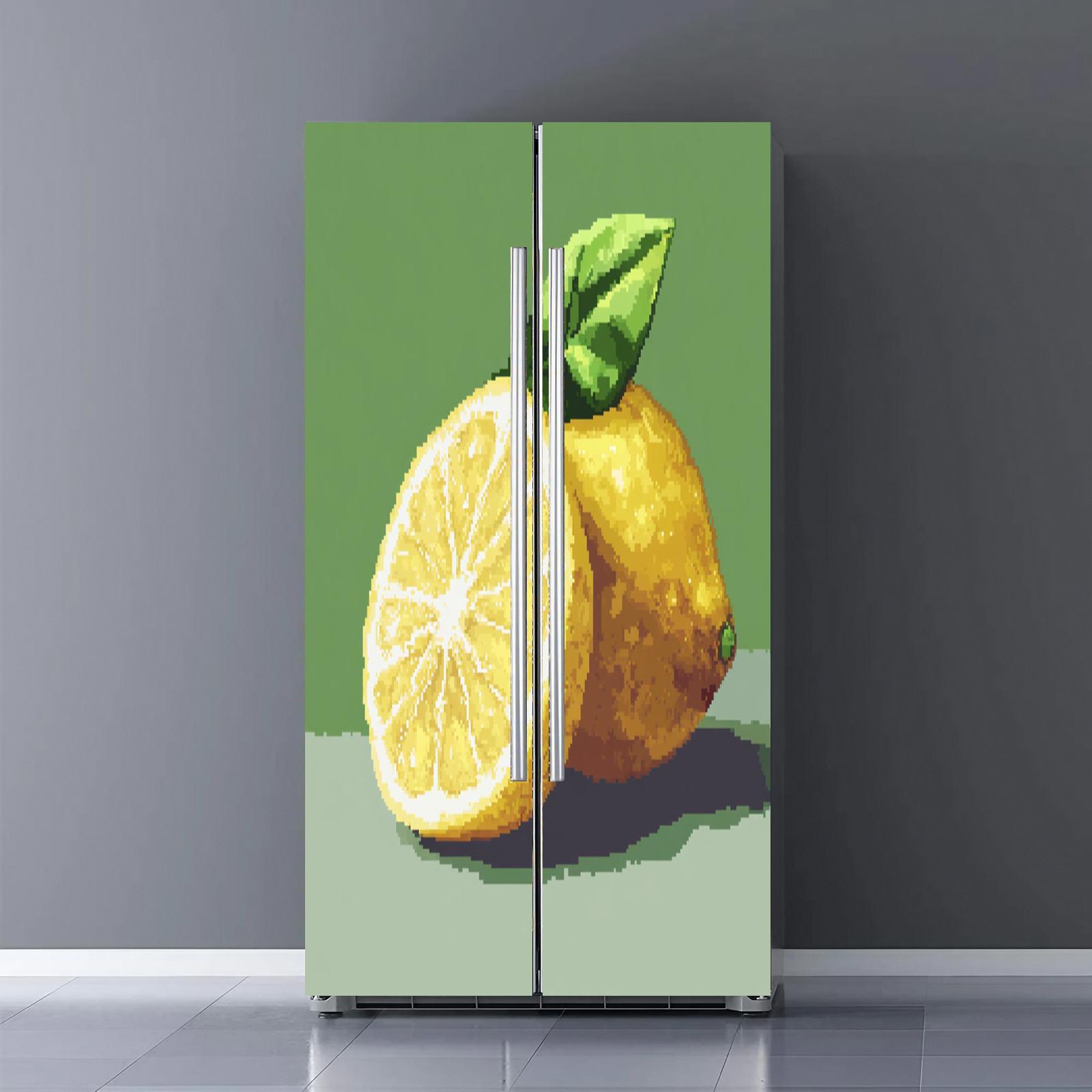 Fridge Door Wrap Vinyl Sticker Decor Front Refrigerator PVC Wallpaper ...