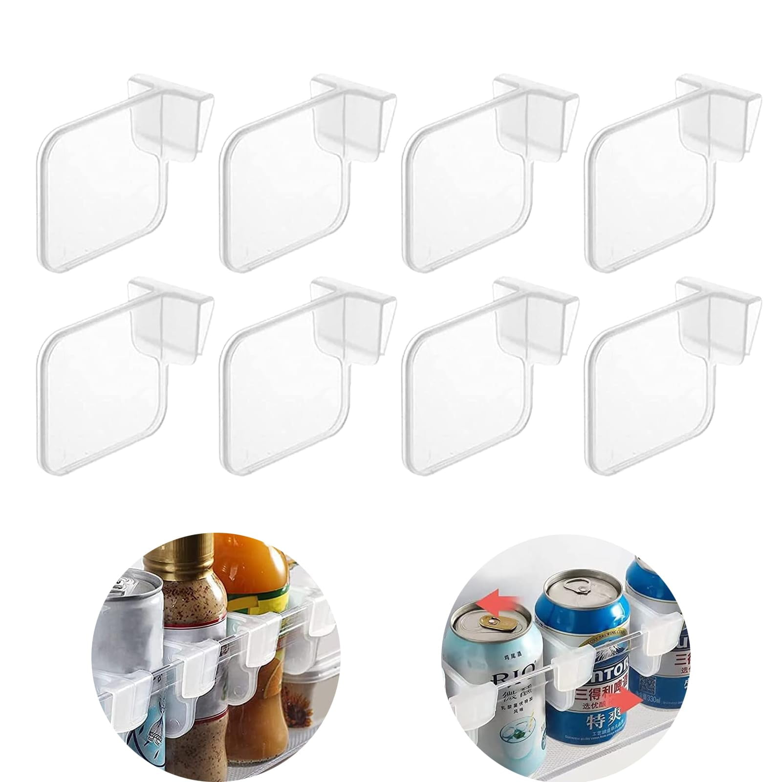 Fridge Drawer Divider,Clear Refrigerator Organizer Bins Partition ...